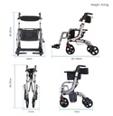 Foldawheel Walker - Multi Purpose Wheelchair and Walker 2 in 1 2