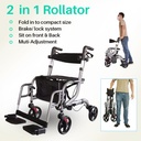 Foldawheel Walker - Multi Purpose Wheelchair and Walker 2 in 1 3