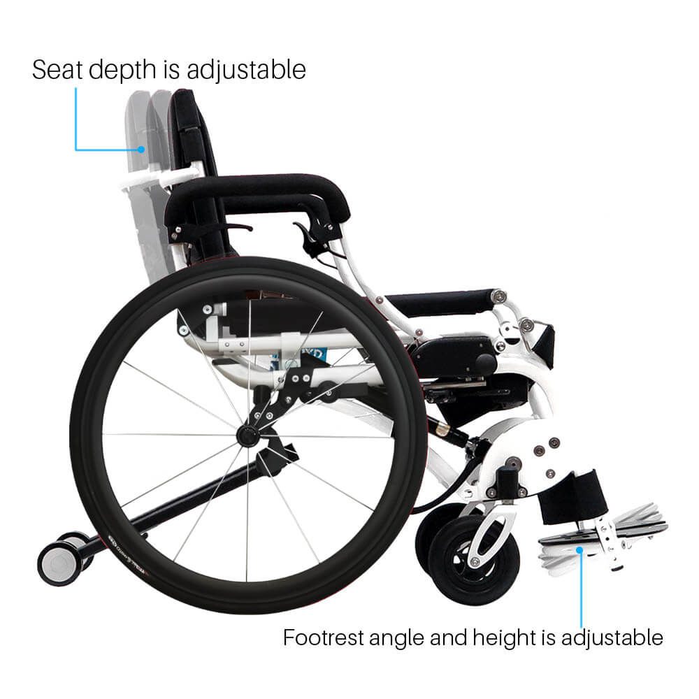 Leo - The Lightest Standing Wheelchair - 16" 4