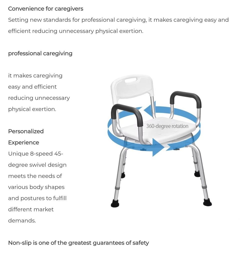 Rotatable bath chair 5