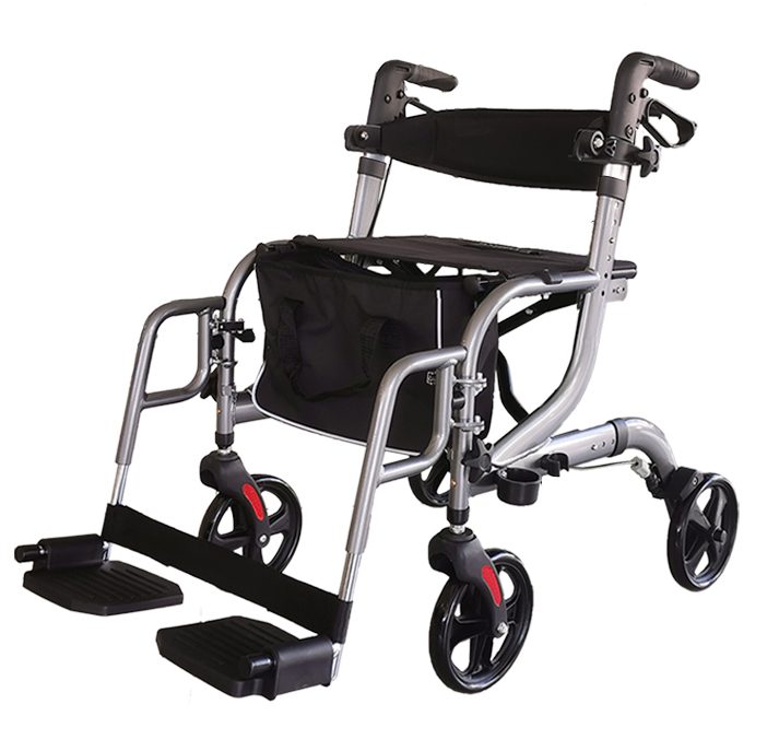 [503] Foldawheel Walker - Multi Purpose Wheelchair and Walker 2 in 1